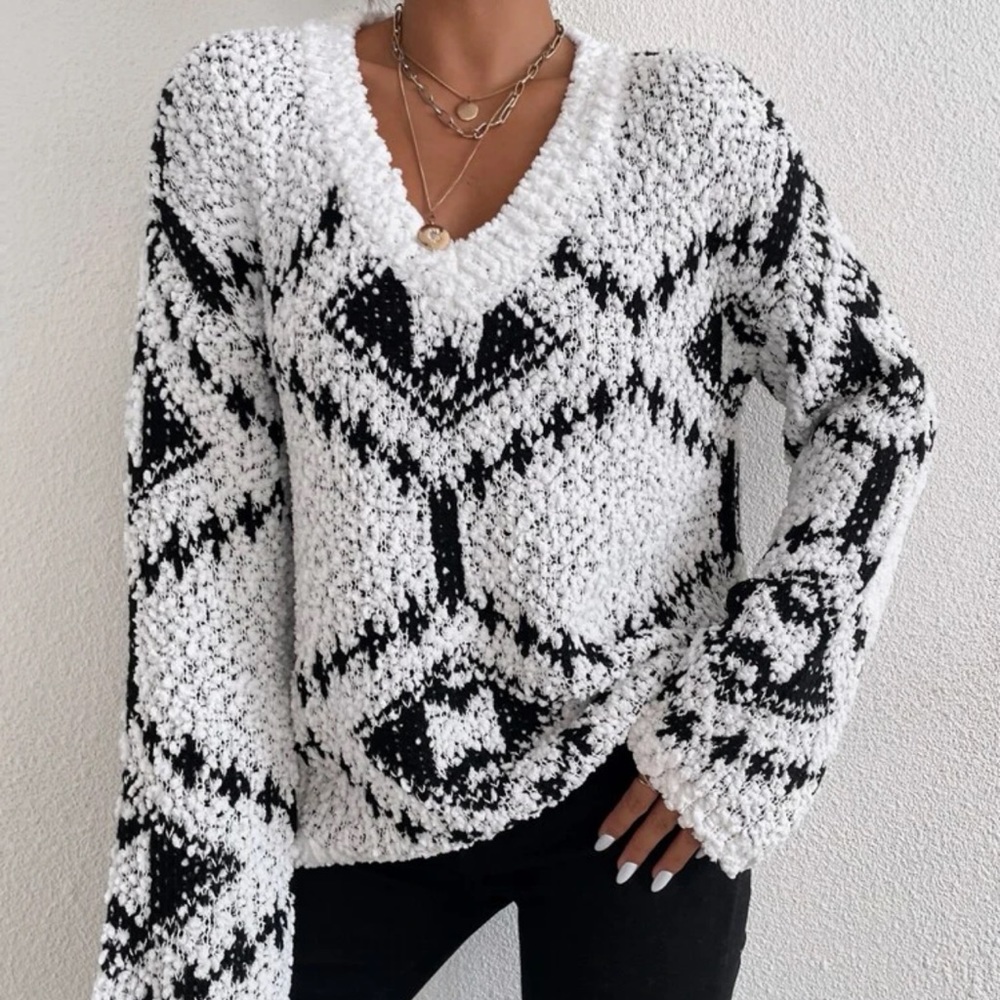 Beautiful woman sweater